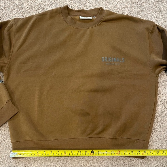 ORIGINALS Oversized Fleece Brown Crew Neck Sweatshirt - Picture 7 of 12